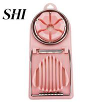 Egg Slicer 3-in-1 Cutter with Hanging Hole Food Grade BPA Mini Free Detachable Cutting Wire Boiled Chopper Kitchen Supplies rožinė