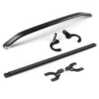 For 92-00 Civic EG EK/93-97 Del Sol/94-01 Integra DC2 Front Rear Strut Bar Kit 2 in 1 juoda