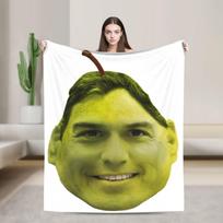 Pedro Sanchezas Ispanija PSOE Žalias flanelinis pledas Minkštas dekoratyvinis pledas laukui Spausdintas lovatiesė Sofos lovos užvalkalas 75X95CM