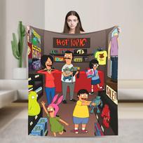 B-Bob Burgers Padėkos dienos pledas Įvairių dydžių Super minkštas jaukus metamas pledas sofai, foteliui ir lovai 75X95CM