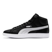 PUMA Smash v2 Unisex Comfort Lightweight Mid-Top Skate Shoes Black White 366924-02 35.5