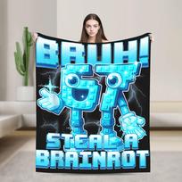 Broli 67 Šeši Septyni 6-7 Juokingas Smegenų Puvinio Memas Super Minkštos Antklodės Pliušinė Mėtoma Antklodė Miegamojo Flanelinė Lovatiesė Sofos Lovos Užvalkalas 75X95CM