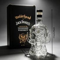 Vintage Demon Skull Whiskey Decanter 3D Sculpted Glass Unique Home Bar Decor Unisex Gift Liquor Bottle