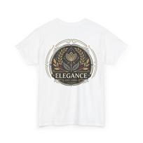 Elegance Laurel Emblem Tee | Floral Crest, Vintage Badge XL