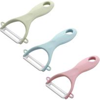 Set of 3 Vegetable and Fruit Peelers, Polypropylene/Ceramic, Multicolor, 12.4x7.7cm