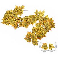 Autumn Simulation Mapple Leaves Rattans Big Size Leaves Fall Leaves Vine  Fireplace Ornament 9