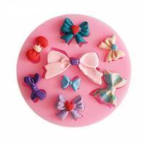 Small Bow Shape Bowknot Silicone Mold Food Grade Silicone DIY Baking Tool  Wedding Cake Decoration rožinė