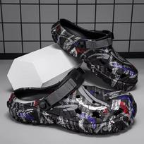 Summer Men Sandals Clogs Outdoor Garden Clogs Hole Shoes Male Casual Shoes Water Shoes Comfort Home Soft Slippers 40 juoda