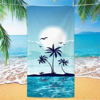 Palm Tree Pattern Beach Towel, Digital Printing Thin Quick-Dry Anti-Sand Microfiber Lightweight for Swim, Yoga, Travel, Gym, Gif 50x100cm(20x40in)