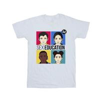 Netflix Mens Sex Education Teen Illustrated T-Shirt S balta
