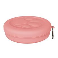Portable Pet Dog Food Water Container Outdoor Travel Dog Drinking Bowl Durable Pet Feeder Bowl for Cats Dogs Pet Feeding Supply L -2pcs rožinė