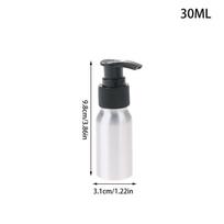 30-150-300 ml spiralinis losjono pompos galvutė rankų plovimo skysčiui, veido prausikliui, šampūnui, aliuminio buteliui, losjono dozatorius, tuščias 30ML juoda