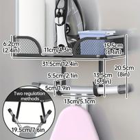 1pc Wall-Mounted Ironing Board Holder Wall Hanging Ironing Board Storage Rack Laundry Room Storage System juoda
