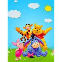 Disney 5D DIY Diamond Painting Decorations Winnie The Pooh and Friends Illustrations Diamond Embroidery Rhinestone Cross Stitch Set Crafts Round 20x30cm