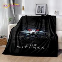 HD The W-Witcher žaidimo animacinis minkštas pledas, šildantis metamas pledas, patogus pledas piknikui, lovoms, sofai, namų miegamajam, dovana 75x90cm gray