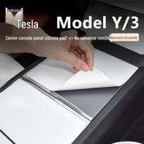 Residue-Free Reusable Silicone Mat for Tesla Model 3/Y/YL Console 21-24MY/Old Model 3 Silicone Pad White