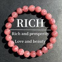 Temu Xi Yin Sunstone & Strawberry Quartz Elastic Bracelet for Women - Light Luxury, High-End Feel, Bestseller Couple's Accessory 8mm