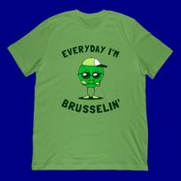 Funny Brussel Sprout T-Shirt | Gangster Vegetable Pun Apparel L