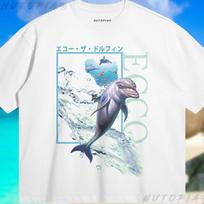 Ecco The Dolphin Unisex Boxy Tee | Sega Retro Gaming Apparel | Soft Cotton Graphic Shirt 2XL