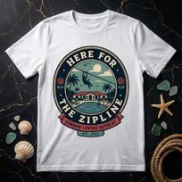 I Think You Should Leave Zipline Summer RetreaT-Shirt | Funny TV Show Tee | Vintage Travel Patch T-Shirt | Sketch Comedy Fan Gift | Comfort M