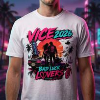 GTA 6 Shirt, Retro Vice City Graphic Tee, 80s Neon Noir Video Game Gift S