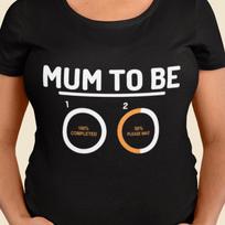 Mum to be 2nd Child T-Shirt Mum To Be Loading Tee Mommy T-Shirt Expecting Second Baby Announcement Tee New Mum To Be Top Pregnancy T-Shirts L