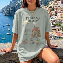 Stardew Valley Gifts T-shirt Gamer Girl Cozy Gaming Tee Stardew Chicken Shirt Pelican Town Merch Indie Game Fan Gift for Gamers Cute Gaming L