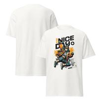Nice Day Anime Girl T-Shirt, Vibrant Streetwear Style, Colorful Manga, Energetic Harajuku-Inspired Design, Unisex Urban Otaku Apparel L