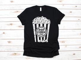 Popcorn T-Shirt, Movie Theater, Popcorn Lover Tank Top, T-shirt, T-shirt,T-shirt, Kids Tee Apparel Gift L