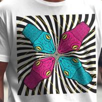 Spiral Snake T-Shirt | Trippy Snake Graphic Tee | Psychedelic Serpent Shirt | Hypnotic Swirl Design XS to 5XL S