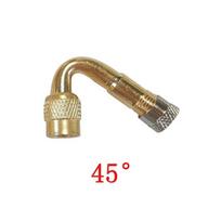 Motorcycle 45 90 135 Degree Angle Bent Valve Adaptor Golden Silver Tyre Tube Valve Extension Adapter for Truck Car Motor Bike 45 Degree