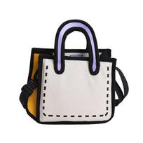 Canvas 2D Anime Tote Bag Cartoon Graffiti Messenger Bag Portable Comic Shoulder Bag  Travel balta
