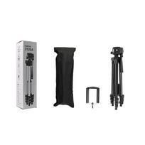 Topworld Mini Lightweight Retractable Aluminum Alloy Tripod Phone Clip Camera Stand Waterproof Shockproof Portable Travel 3kg juoda