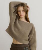 Otte Raccoon Boat Neck Pullover Knit_3Color Cream
