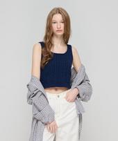 Cargo Bros For Woman Cable Bustier Knit (Navy) Free