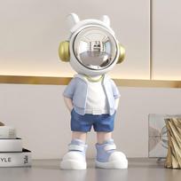 Resin Astronaut Figurine Ornaments | Creative Home Decor for Living Room Cabinet & Desktop Gift-Thanksgiving & Chinese New Year (as the picture,L11*W8.5*H24cm)