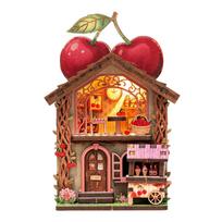 Fridge Magnet DIY 3D Puzzle Toy Mini House Animal Dollhouse Shop Creative Assembly Model Kit Furniture Decoration Gift