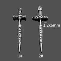 YW 16G Stainless Steel Arrow Industrial Barbell Piercing Studs Body Jewelry 1.2mm&1 sidabras