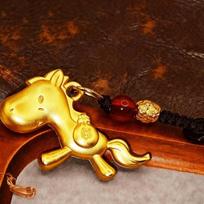 Feng Shui Lucky Horse Bag Pendant Wealth Weaving Key Chains Chinese Zodiac Key Ring  Jewelry Gift Style 3