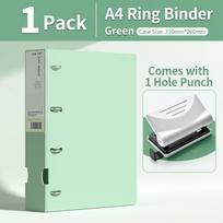 Document Organizer Minimalist 4-Hole Binder Office Binder Rugged A4 D-Ring Binder For Student Organization Office Document žalia
