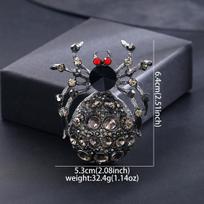 Weiman Gothic Style Spider Brooches Luxury Women Fashion Rhinestone Crystal Gold Plated Alloy Customize Designer Brooch Pins XD824322-1 sidabras