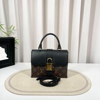 [Pre-Owned] Locky BB Classic Monogram Coated Canvas Leather Trim Shoulder Crossbody Handbag Small - Very Good #12NUFOL ONE SIZE