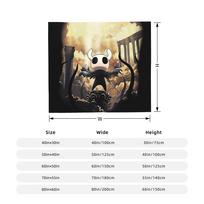 Hollow Knight Silksong Map Knitted Blanket Gaming Map Flannel Throw Blanket Summer Air Conditioning Personalised Warm Bedspread Size: 75*100cm, Weight: 230 GSM