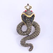 Weiman Gold Plated Snake Design Brooch for Women Lady and Children Unique Animal Brooch for Wedding Engagement and Gift Snake