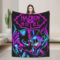 VOX H-Hazbin Hotel Alastor Game Blankets Warm Soft Pattern Plush Throw Blanket For Outdoor Travel Flannel Bedspread Bed Cover Size: 75*100cm, Weight: 230 GSM
