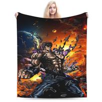 Warm Blanket Children Travel hokuto no ken Survivor Cute Throw Blanket Flannel Bedspread For Living Room Funny Sofa Bed Cover Size: 75*100cm, Weight: 230 GSM