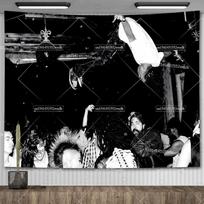 Playboi Carti Die Lit Gobelenas Hipis Raperis Dainininkas Sieninis Gobelenas Juoda Balta Kabinami Gobelenai Jogos Kilimėlis Estetiškas Kambario Dekoras 100X70CM gray