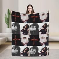 Lady Gaga Joanne Glasses Blanket Cover Flannel Throw Blanket Bedroom Sofa Personalised Soft Warm Bedspreads Size: 75*100cm, Weight: 230 GSM