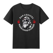 Monkey Bad Choices Make Good Stories Funny Graphic Quotes Vintage Unisexs Tshirt S