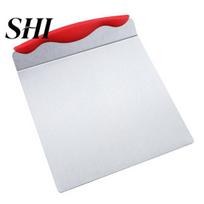 Scraper Cake Transfer Spatula Food Grade Rust-proof Stainless Steel Shovel Baking Homemade Pizza Bread Moving for Home Safe Lifter raudona